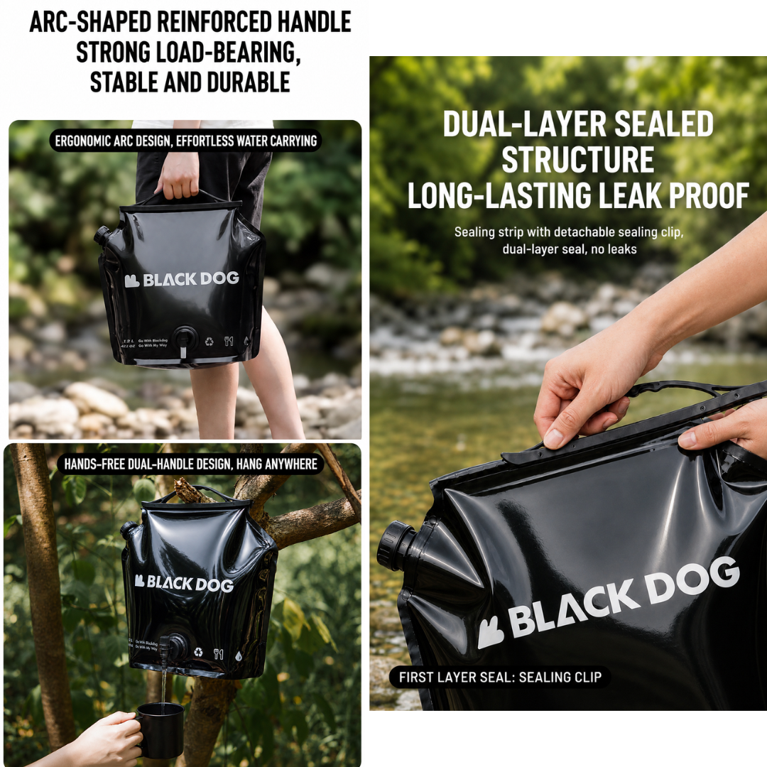Blackdog Kantong Air Lipat Camping 12L Jerigen Air CBD2651403010 Folding Water Bag Portable Water Bucket