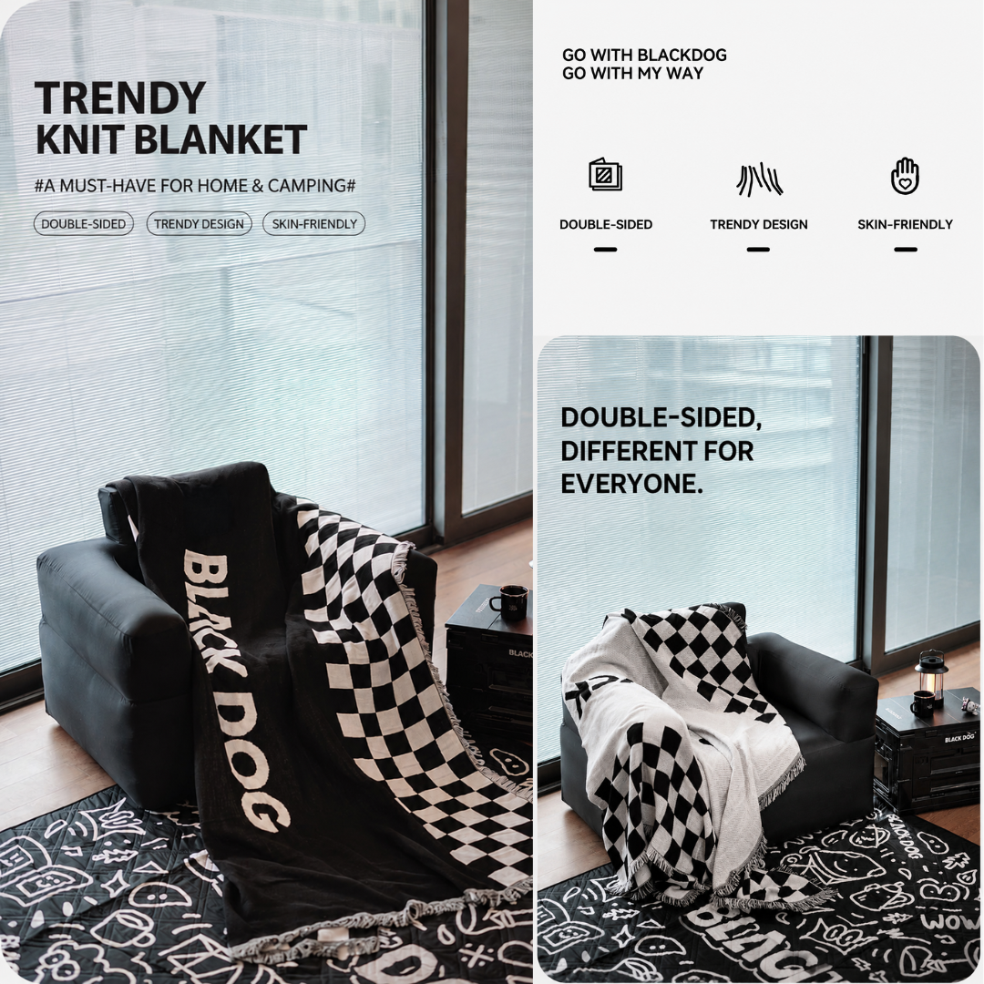 Blackdog Selimut Premium Piknik CBD2550WS073 Travel Picnic Blanket Knitted
