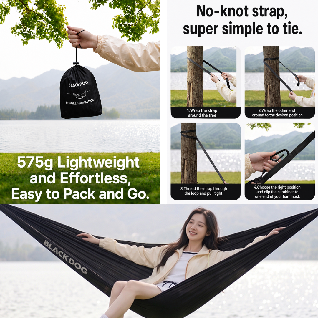 Blackdog Tempat Tidur Gantung Hammock Camping CBD2550WS071 Hammock Travel Outdoor Ultralight Anti Sobek