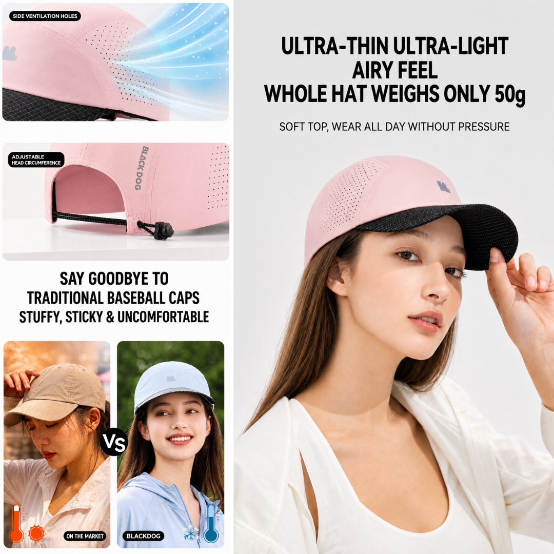 Blackdog Topi Lari Premium Quick Dry CBD2650FS010 UV Protection Sport Hat Hiking Outdoor Premium