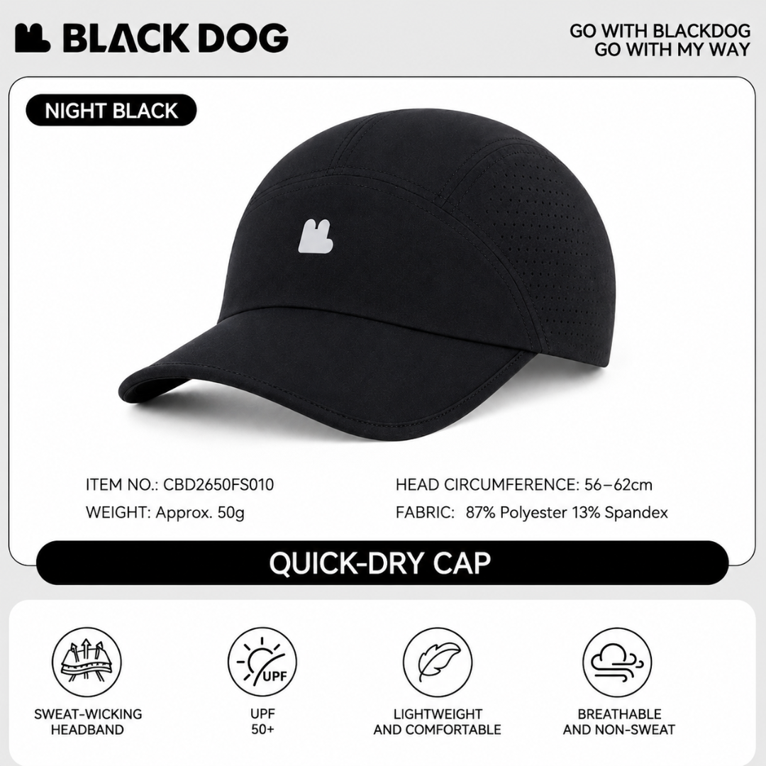 Blackdog Topi Lari Premium Quick Dry CBD2650FS010 UV Protection Sport Hat Hiking Outdoor Premium