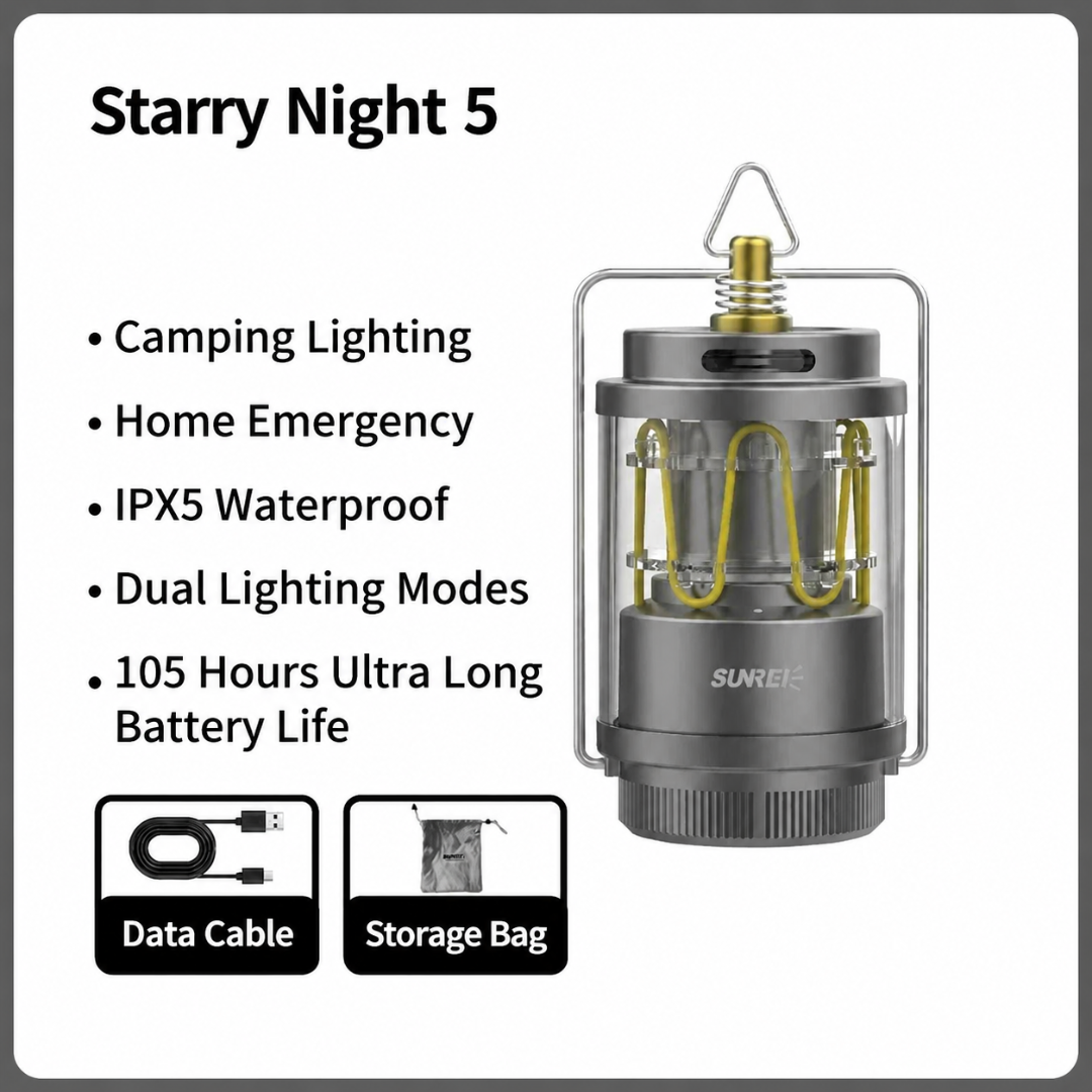 Sunrei Lampu Camping Multifungsi Starfield 5