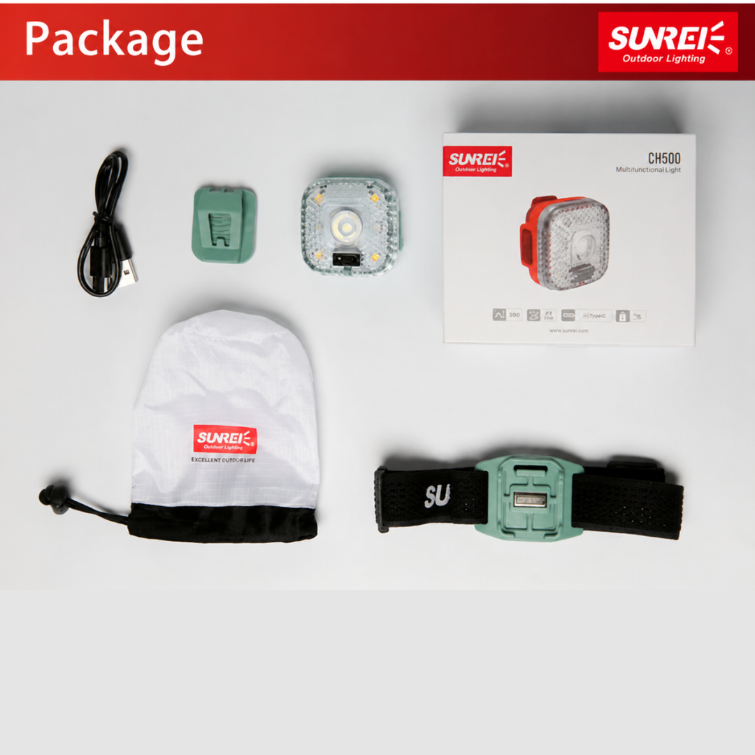 Sunrei Lampu Mini C600 Emergency Light Multifungsi Kerja Mekanik Camping Headlamp Gantung Magnet