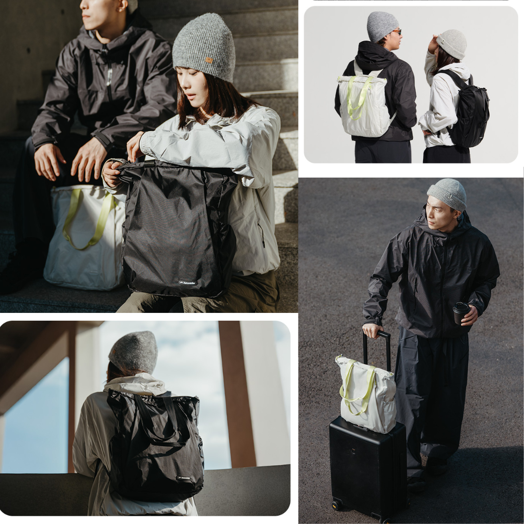 Naturehike Tas Ransel Tas Bahu Lipat Multifungsi CNK2450XB025 Foldable Tote Bag Backpack Travel Laptop Waterproof