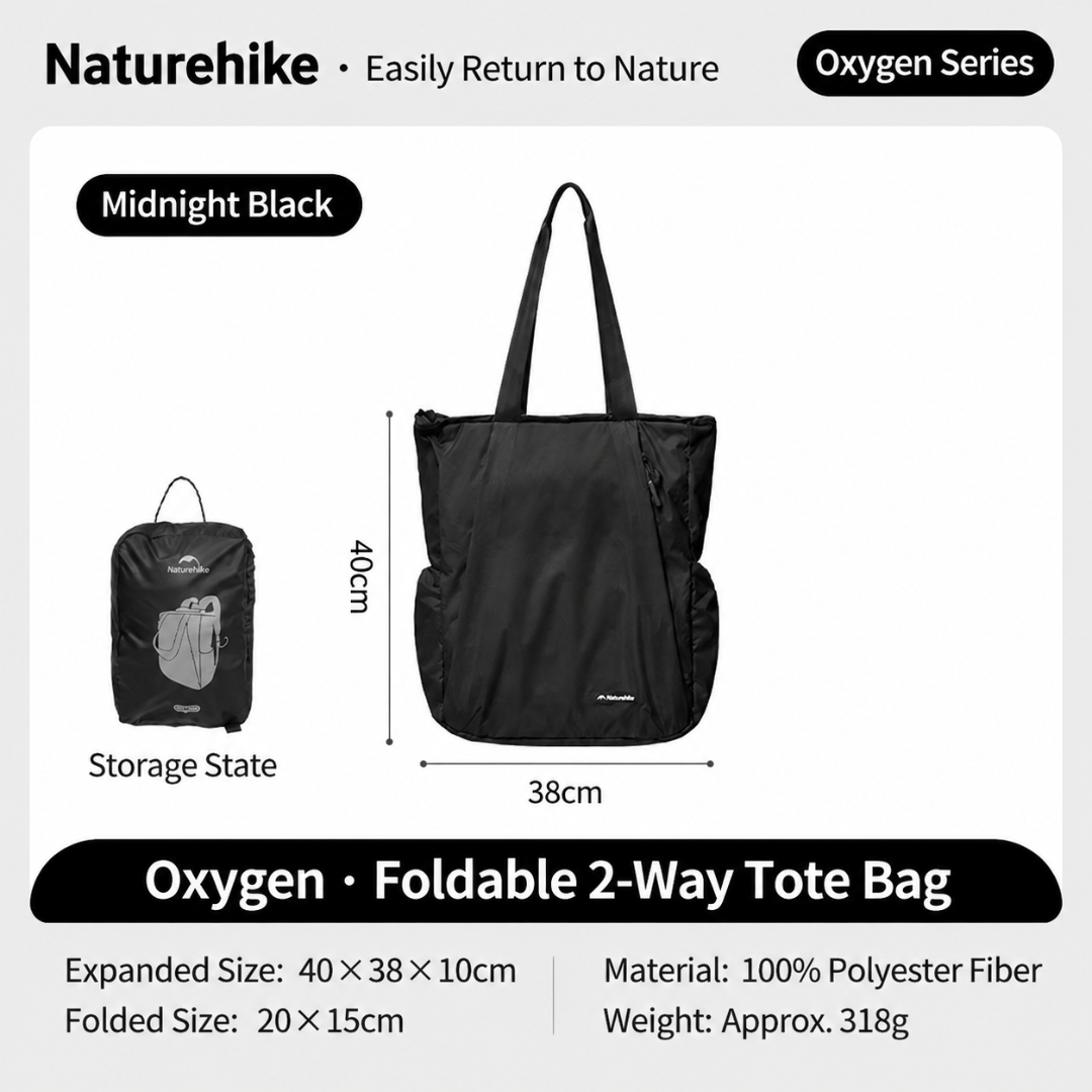 Naturehike Tas Ransel Tas Bahu Lipat Multifungsi CNK2450XB025 Foldable Tote Bag Backpack Travel Laptop Waterproof