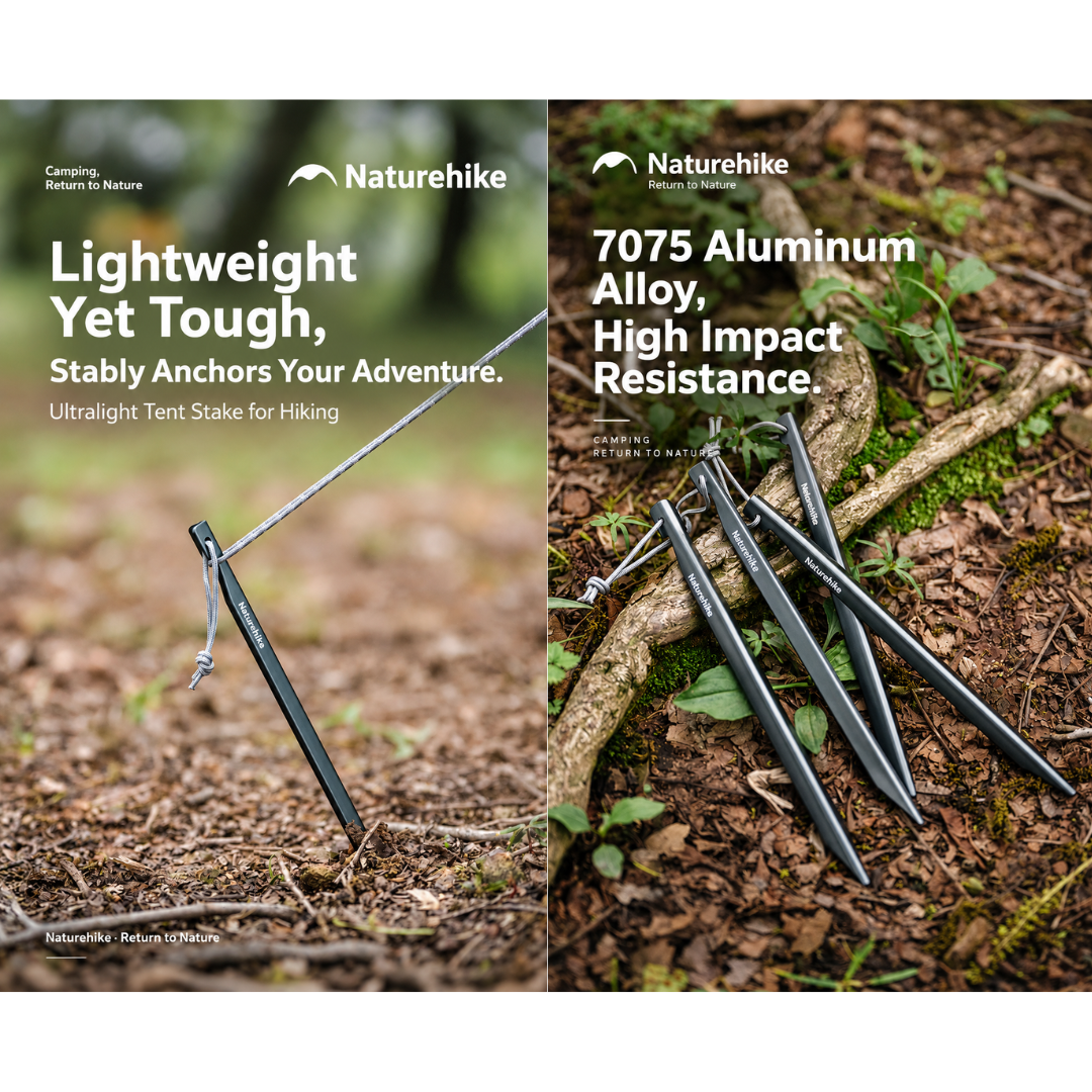 Naturehike Pasak Tenda Aluminium CNK2650PJ014 Tent Peg Camping Hiking Outdoor Ultralight