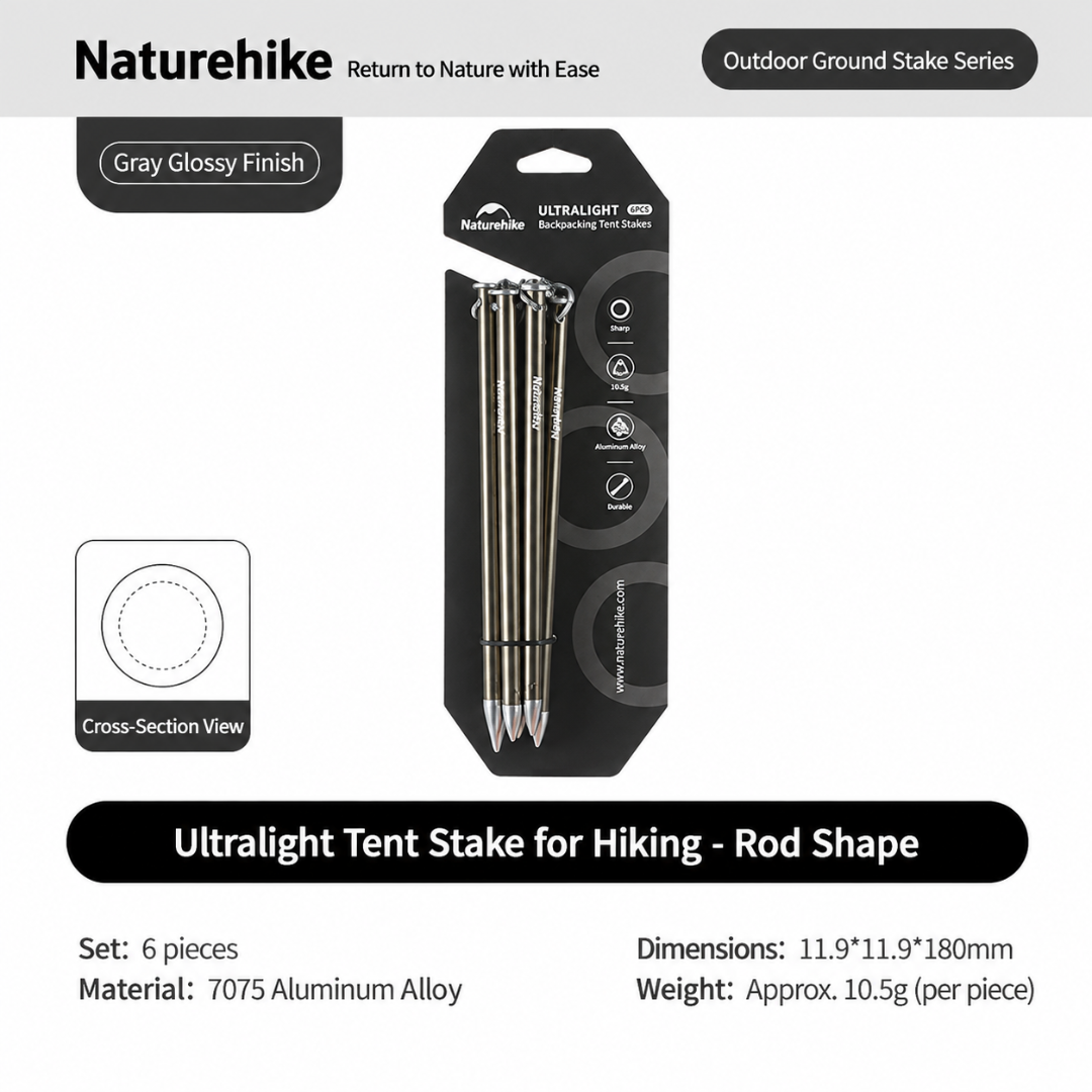 Naturehike Pasak Tenda Aluminium CNK2650PJ014 Tent Peg Camping Hiking Outdoor Ultralight