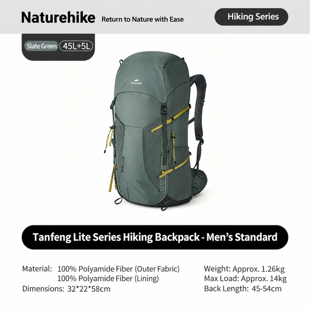 Naturehike Tas Gunung Carrier Ringan Seek Wind Lite 25+5L 45+5L CNK2652001011 Ultralight Backpack Ransel Hiking Daypack Travel Outdoor