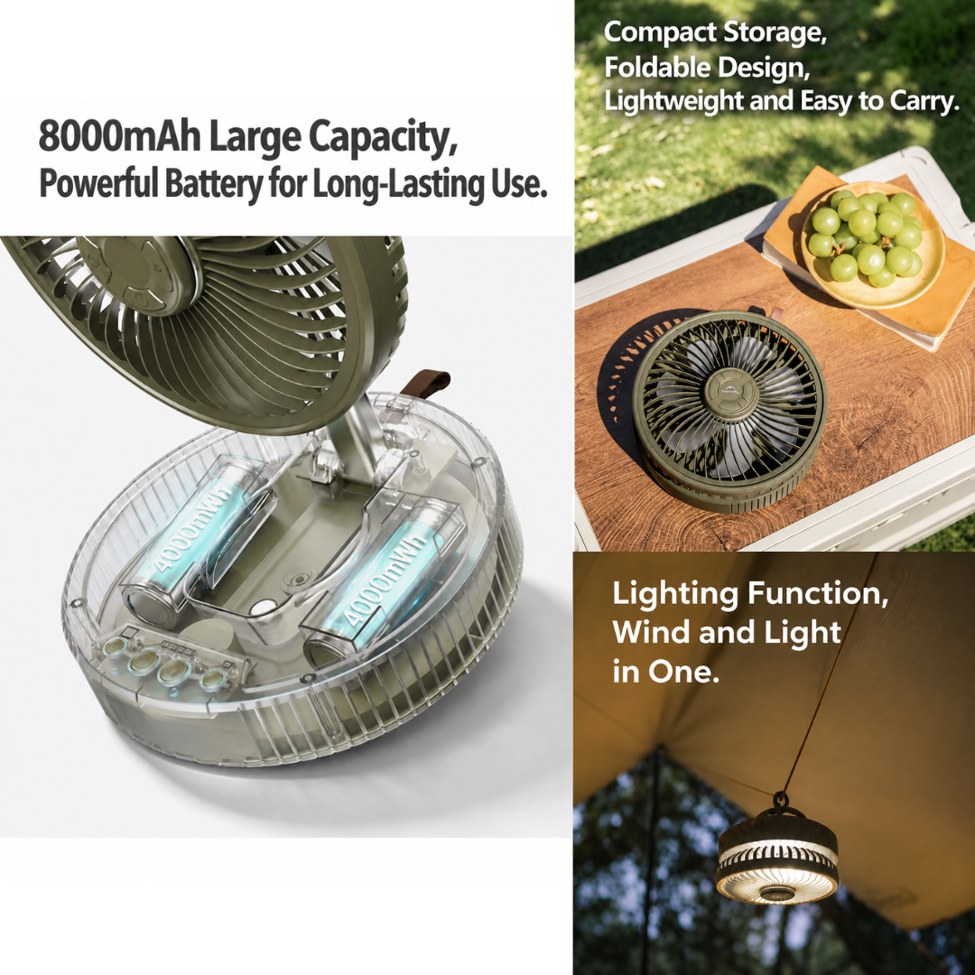 Naturehike Kipas Lipat Multifungsi CNK2650108010 Outdoor Folding Fan Portable