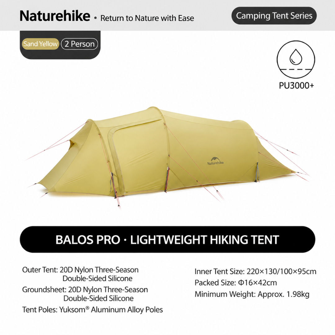 Naturehike Tenda Camping Ultralight Opalus Pro 20D CNK2650108010 Hiking Tent 2P 3P