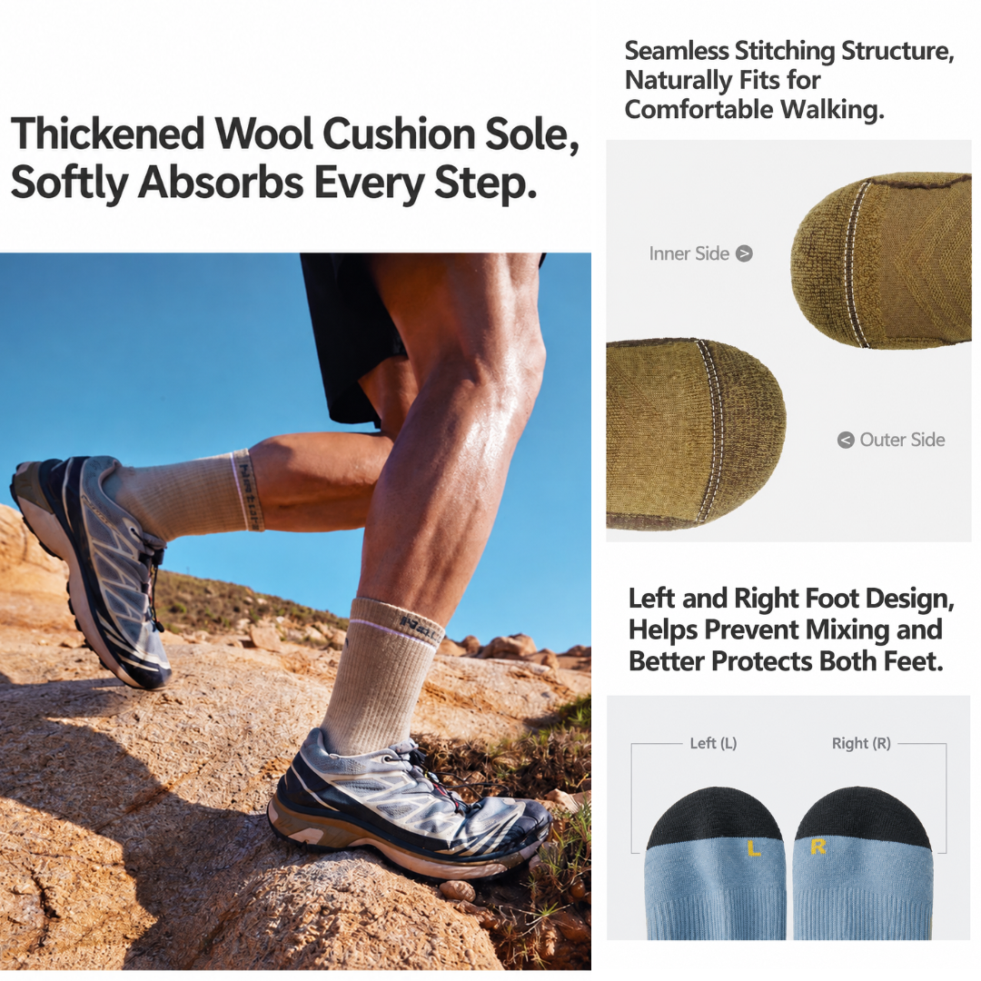 Naturehike Kaus Kaki Hiking Wool CNK2646402011 Crew Sock Hiking Anti Odor Kaos Kaki Anti Bau