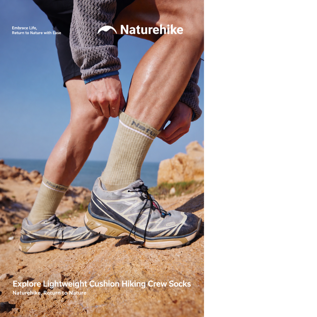 Naturehike Kaus Kaki Hiking Wool CNK2646402011 Crew Sock Hiking Anti Odor Kaos Kaki Anti Bau