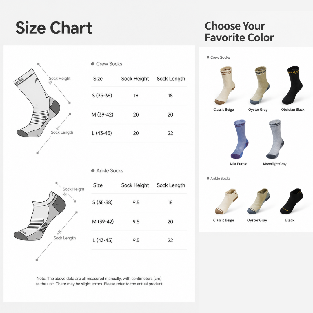 Naturehike Kaus Kaki Hiking Wool CYY2541FS011 Ankle Crew Sock Hiking Anti Odor Kaos Kaki Anti Bau