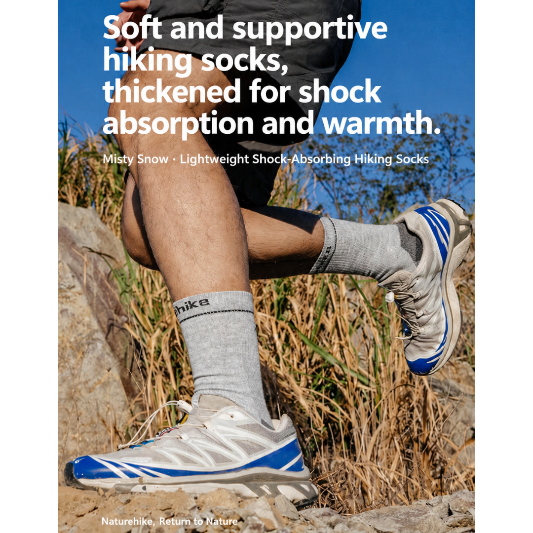 Naturehike Kaus Kaki Hiking Wool CYY2541FS011 Ankle Crew Sock Hiking Anti Odor Kaos Kaki Anti Bau