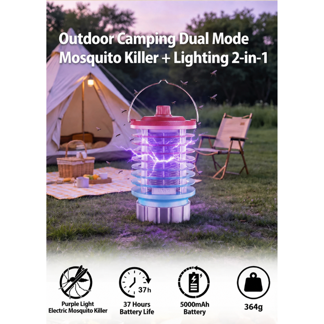 Sunrei Lampu Nyamuk Elektrik SOF006 Mosquito Killer Camping Lamp Portable Outdoor