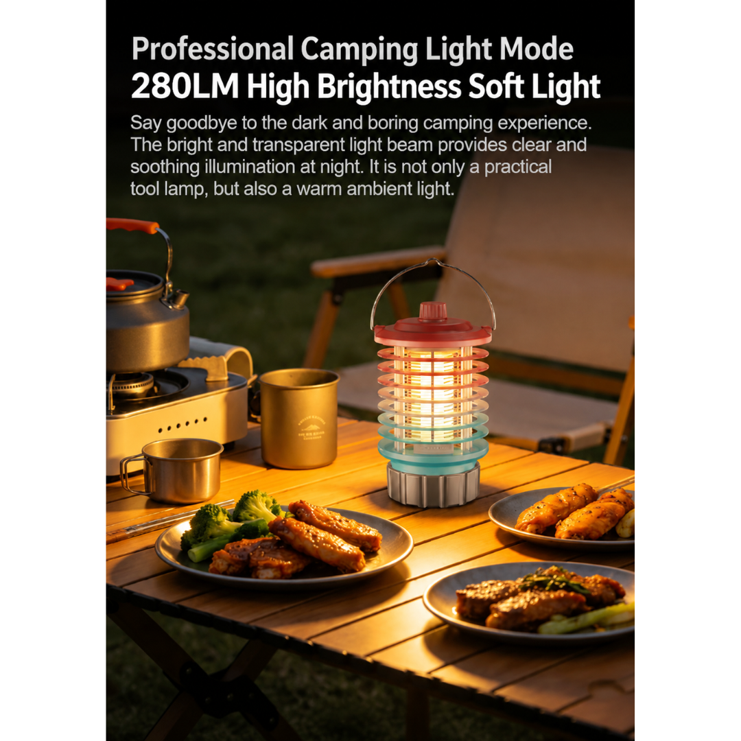 Sunrei Lampu Nyamuk Elektrik SOF006 Mosquito Killer Camping Lamp Portable Outdoor