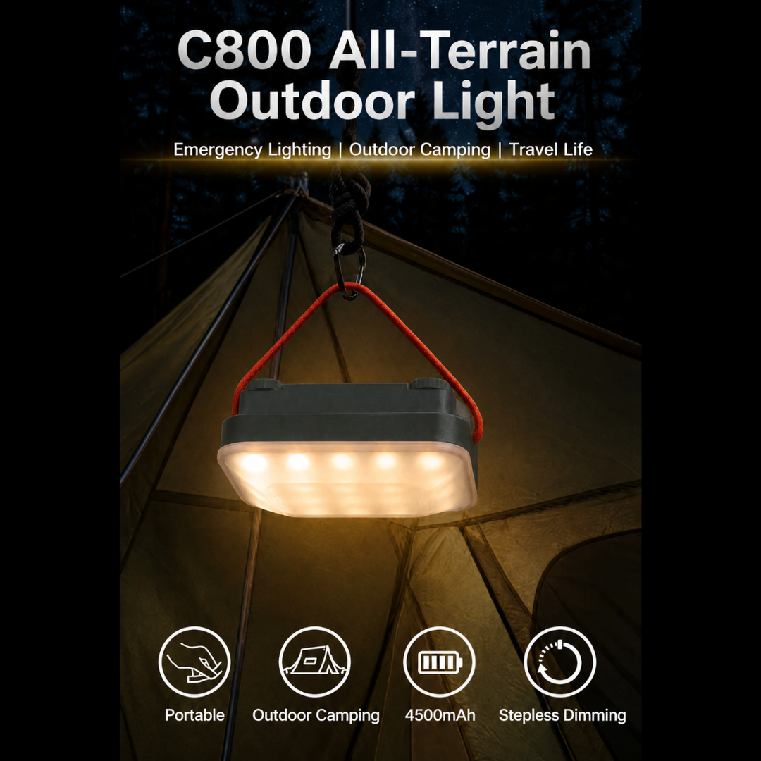 Sunrei Lampu Camping LED Outdoor C800 Camping Lamp Rechargeable Emergency Lamp IPX6 Waterproof