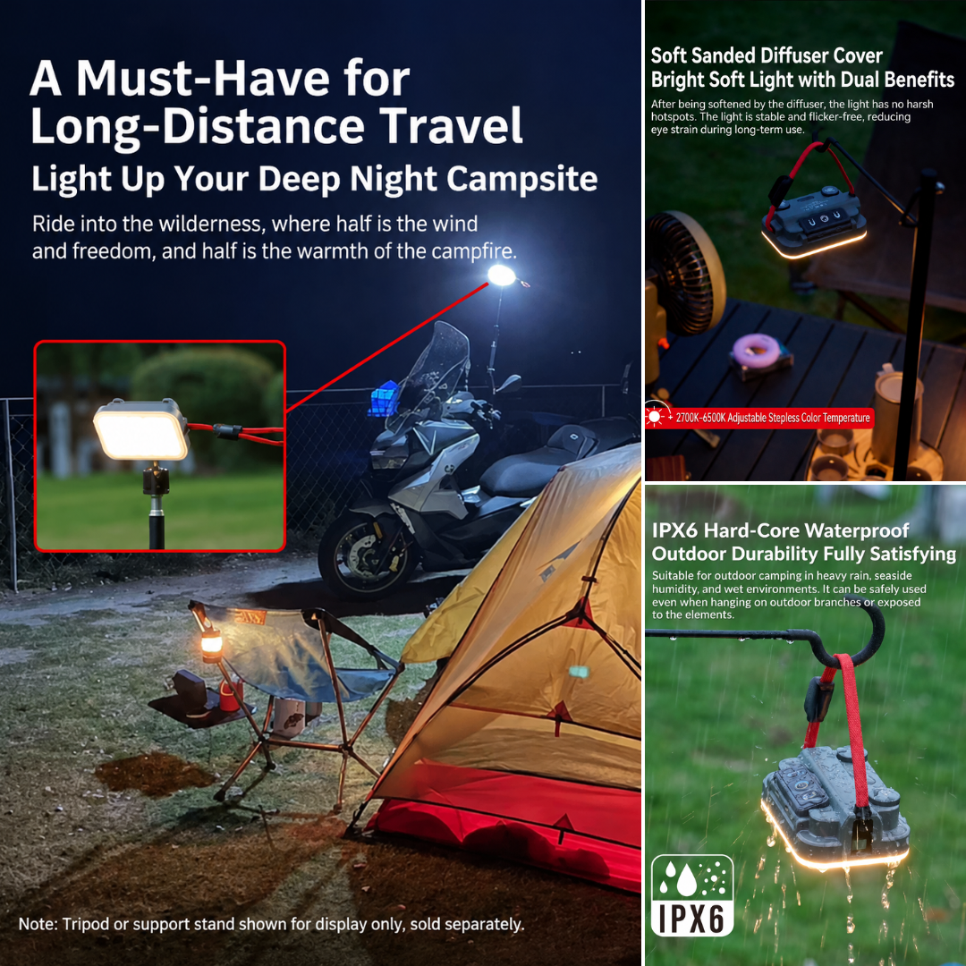 Sunrei Lampu Camping LED Outdoor C800 Camping Lamp Rechargeable Emergency Lamp IPX6 Waterproof