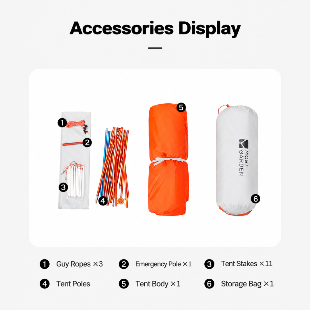 Mobi Garden Tenda Camping Hiking 2 Orang Cold Mountain Light Wing UL 20D NX26661015 Ultralight Camping Tent 2P Nylon