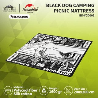 Matras Piknik Tebal Motif Blackdog BD-YCD002 Camping Piknik Mattress