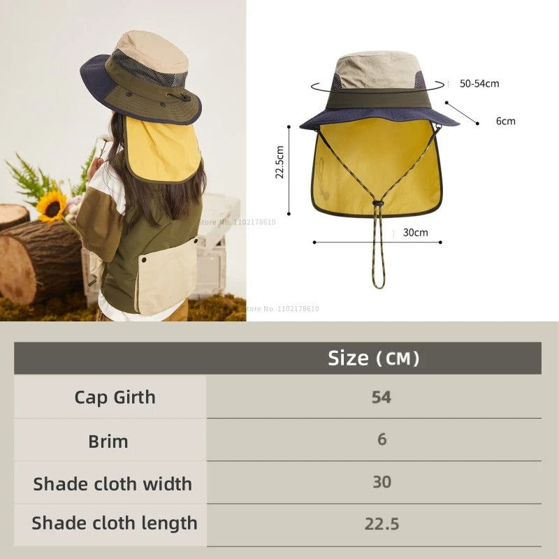 TOPI BUCKET LIPAT ANAK SERBAGUNA NATUREHIKE CNH23MZ011 - CNH23MZ012  OUTDOOR BUCKET HAT ANTI-UV