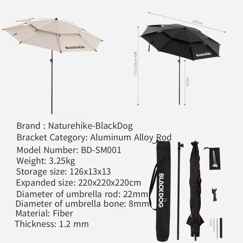 Blackdog Payung Anti UV BD-SM001 Umbrella Shelter Tent