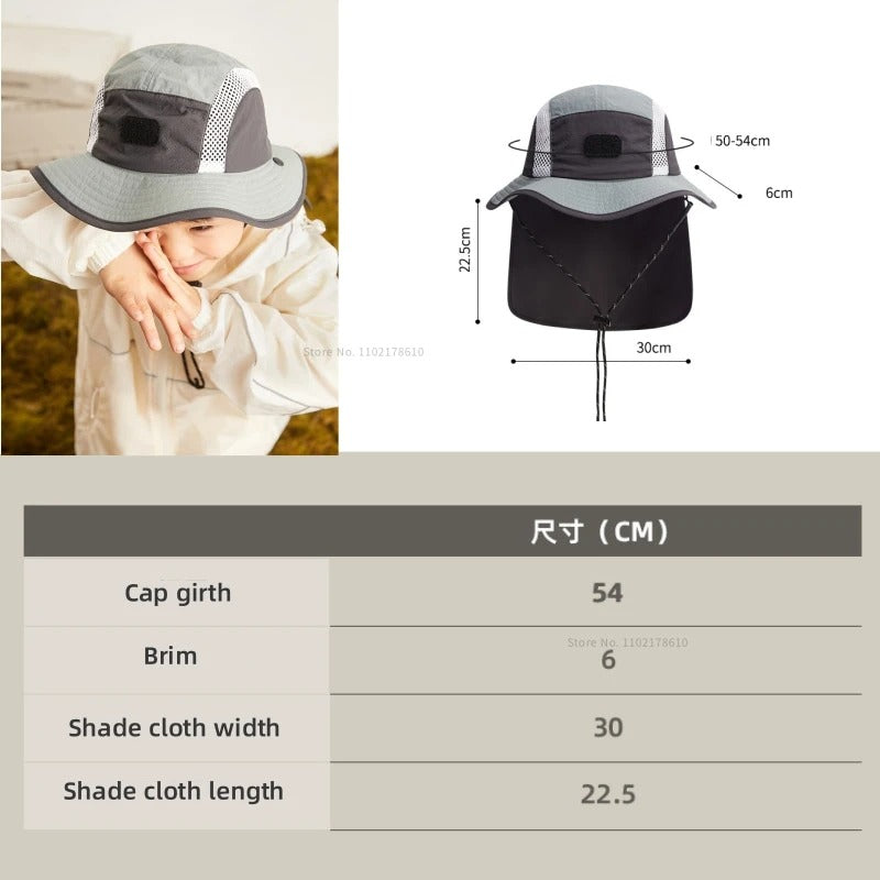 Naturehike Topi Outdoor Anak CNH23MZ012 Sunscreen Fisherman Hat for Kids