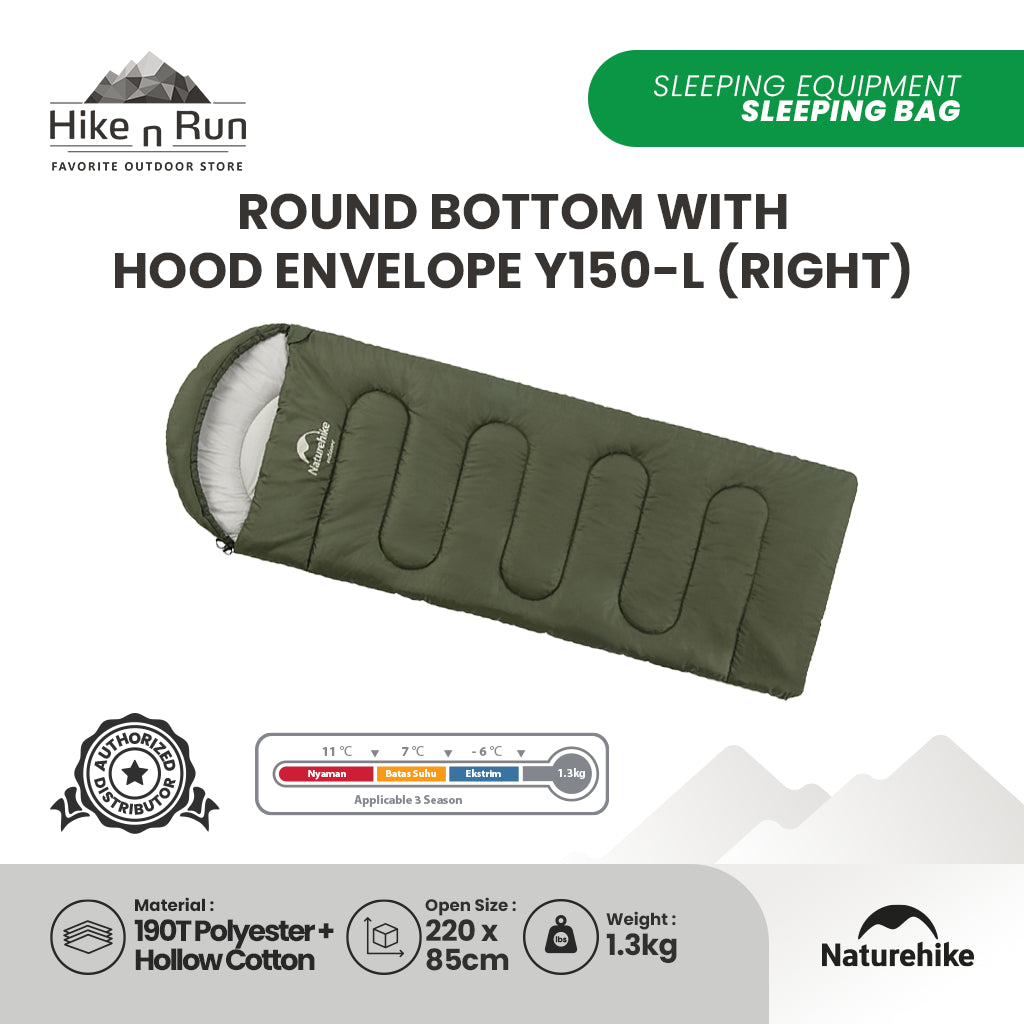 Kantong Tidur Camping Y150L Naturehike NH21MSD08 Envelope Hollow Cotton Sleeping Bag