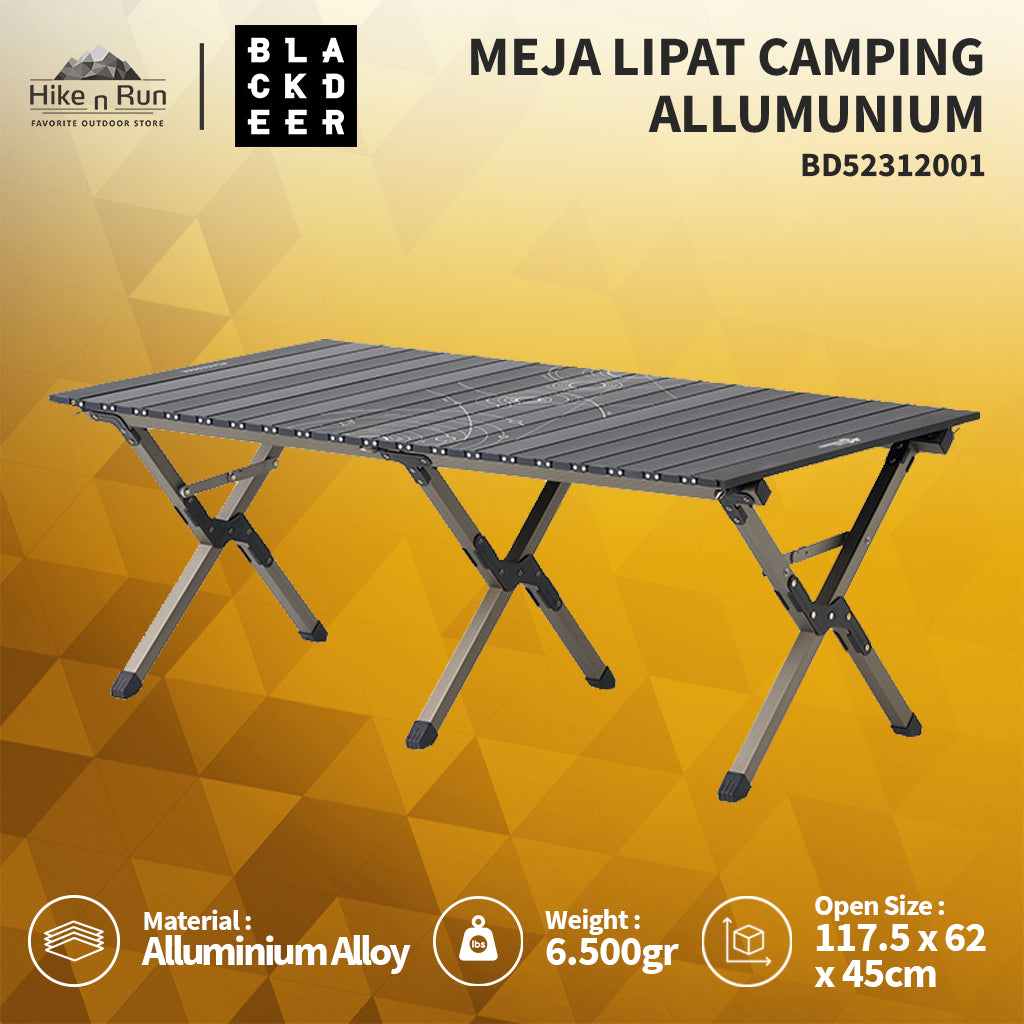 Meja Lipat Camping Wandering Earth Blackdeer BD52312001 Portable Allumunium Roll Table