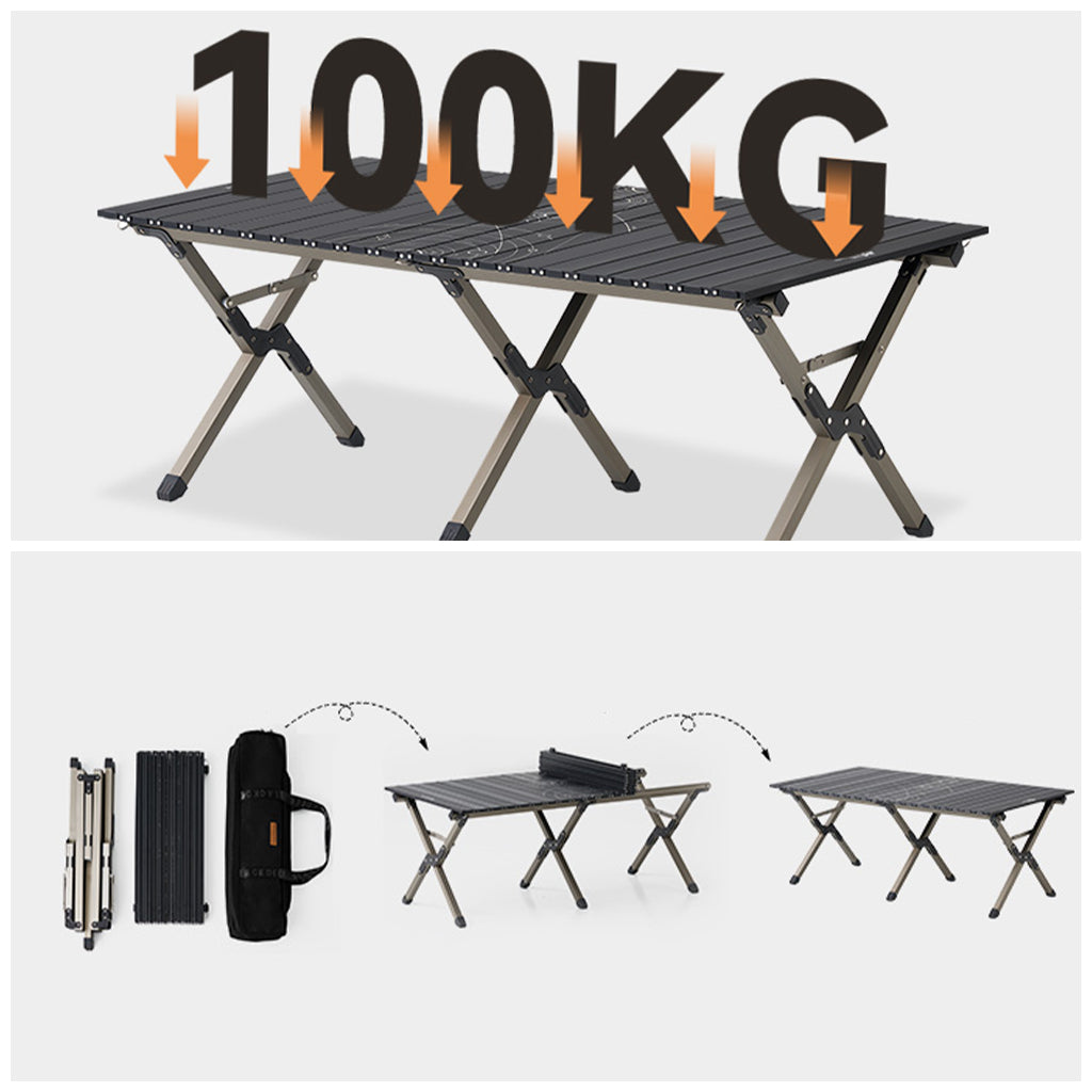 Meja Lipat Camping Wandering Earth Blackdeer BD52312001 Portable Allumunium Roll Table