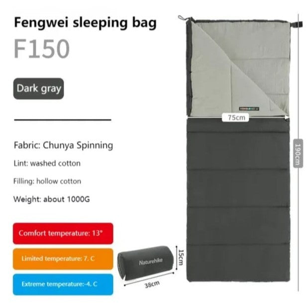 Kantung Tidur F150 Fengwei NATUREHIKE NH22MSD05 Envelope Hollow Cotton Sleeping Bag