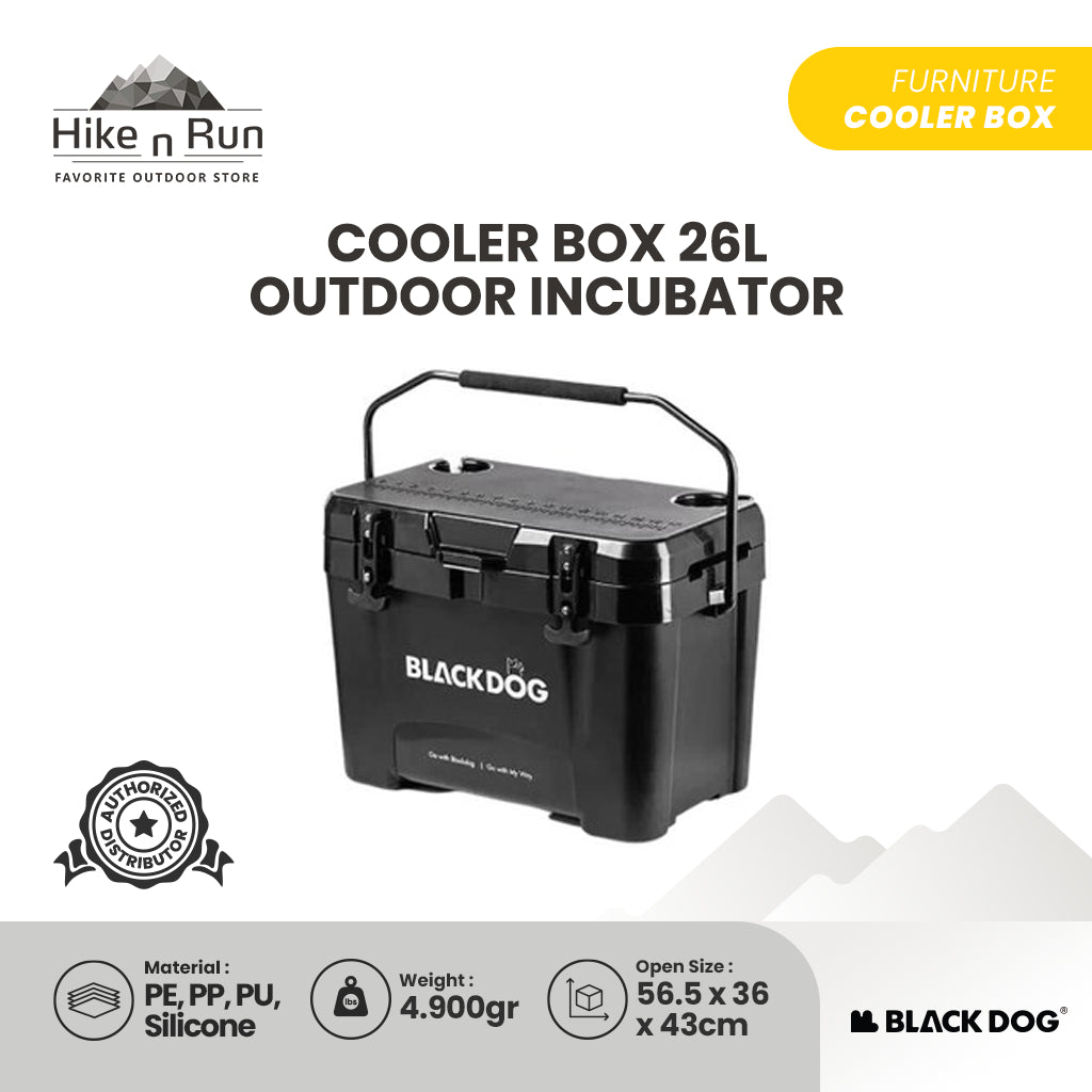 COOLER BOX 26L KOTAK PENDINGIN BLACKDOG BD-BWX003 OUTDOOR COOLBOX INCUBATOR
