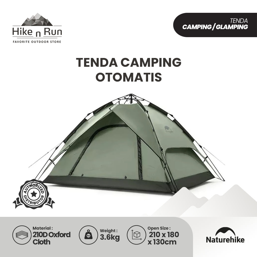 Naturehike Tenda Camping Otomatis NH21ZP008 3 Orang