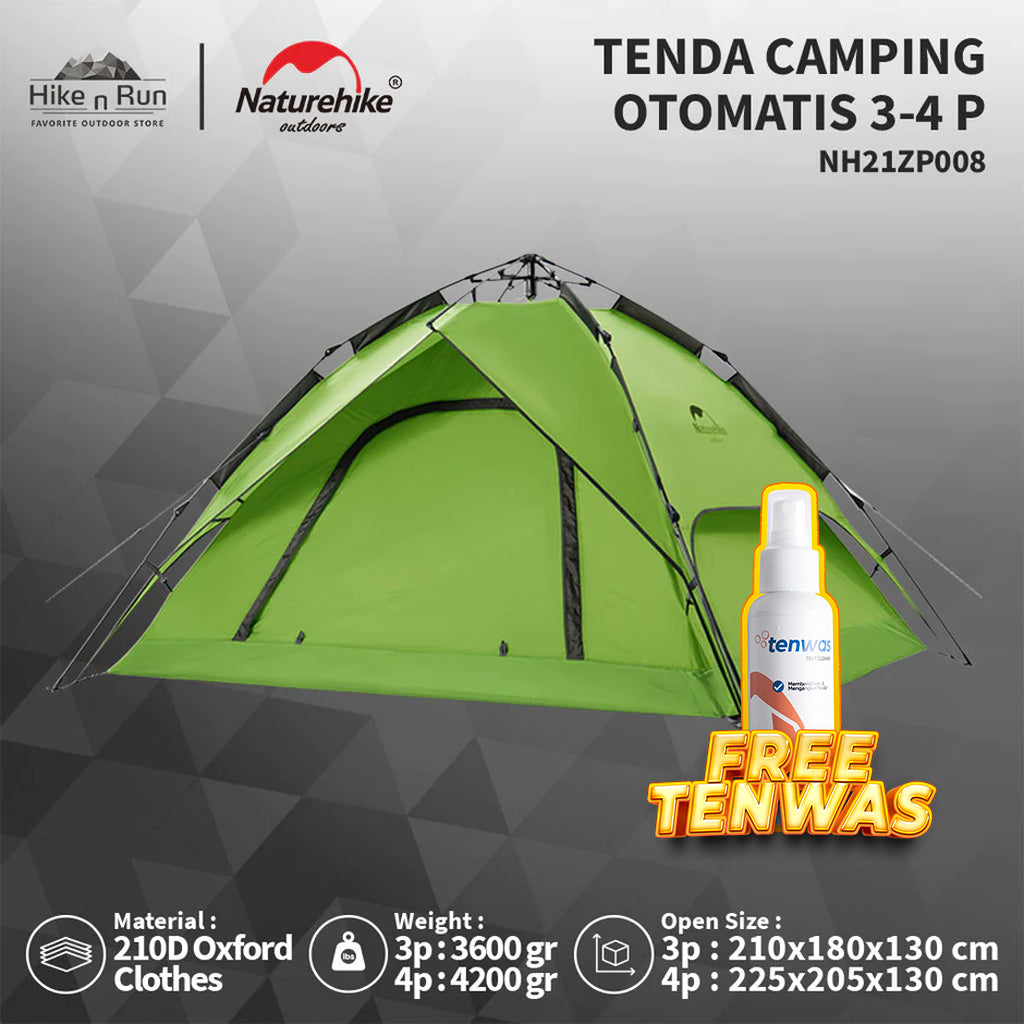 Naturehike Tenda Camping Otomatis NH21ZP008 3 Orang