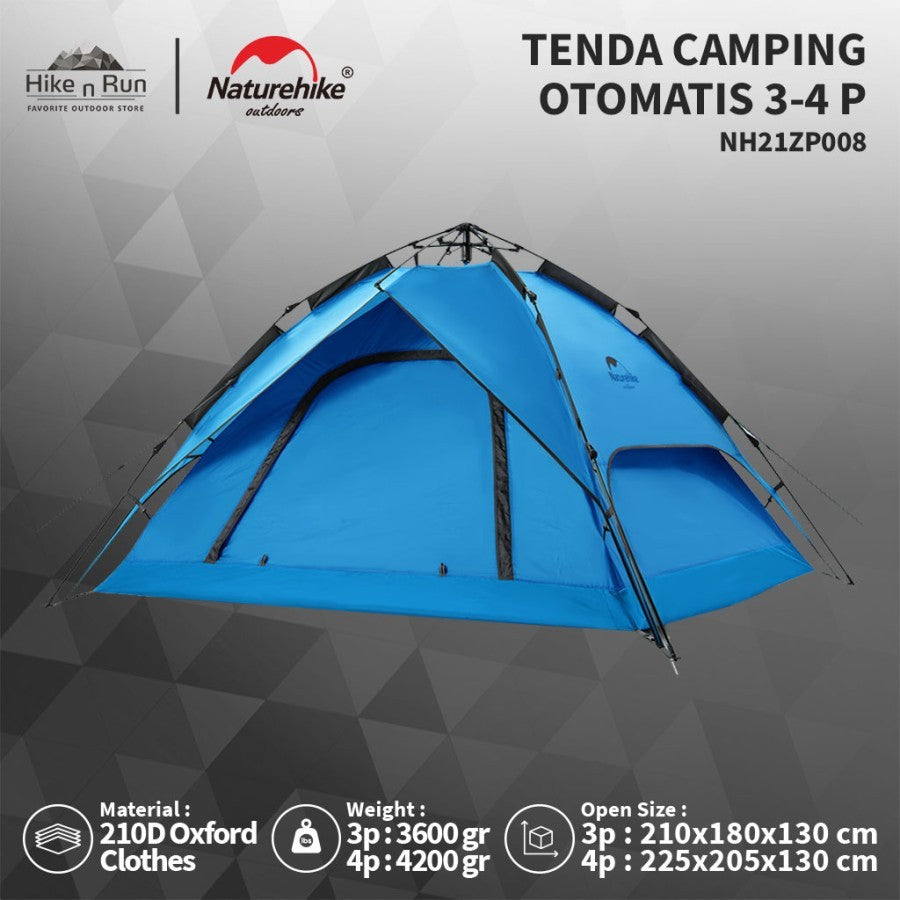 Naturehike Tenda Camping Otomatis NH21ZP008 3 Orang