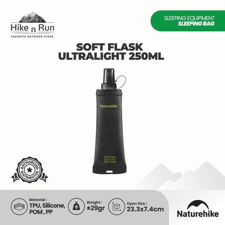 Naturehike Botol Minum Lipat Hiking Ultralight CNK2650CF013 Soft Flask TPU Foldable Water Bottle 250ml 500ml Running Trail Running Outdoor