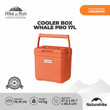 Naturehike Kotak Es Picnic Cooler Box Whale Pro CNK2650CF012 Outdoor PU Foam  Coolbox Camping Incubator 17L 24L Kotak Pendingin