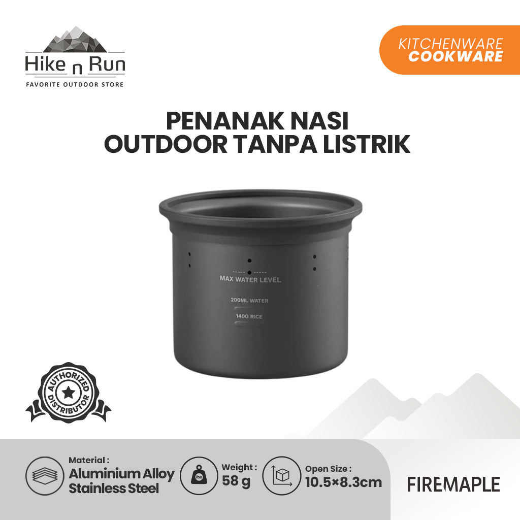FireMaple Petrel Micro-pressure Rice Cooker Penanak Nasi Outdoor Tanpa Listrik