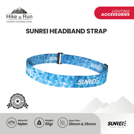 Strap Headlamp Sunrei Senter Kepala Tali Elastis Adjustable Nylon