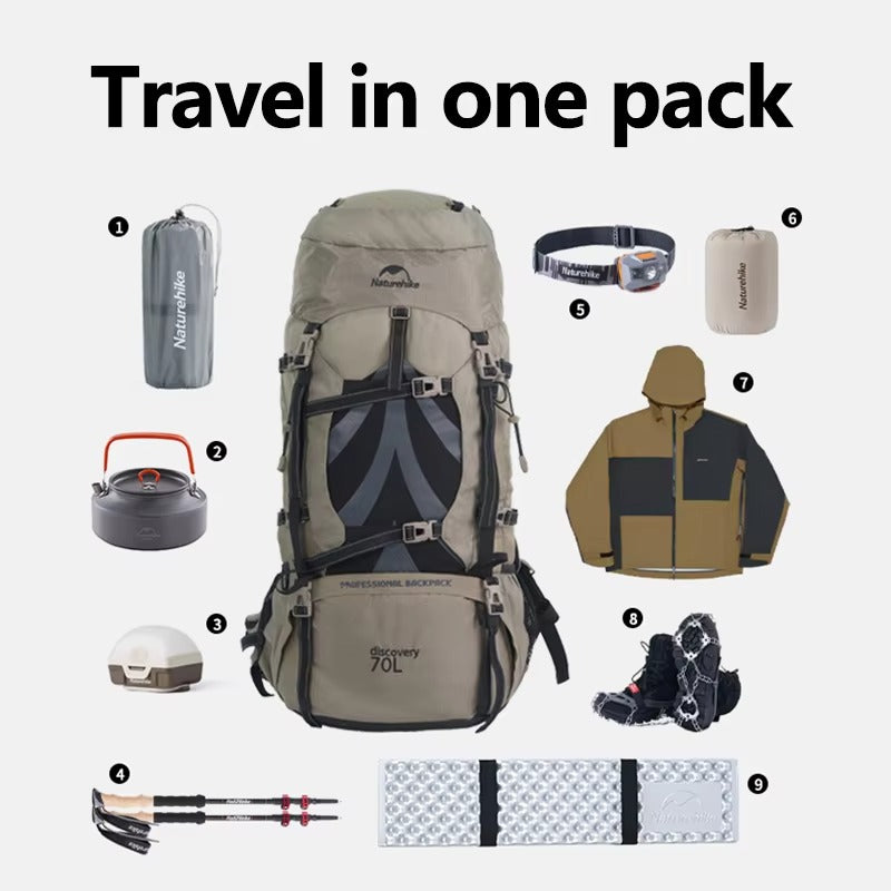 Naturehike Tas Carrier Backpack 70L NH70B070-B