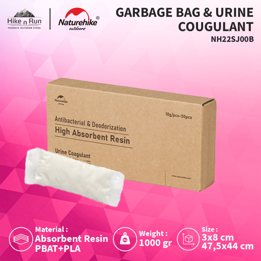 TOILET PORTABLE DAN KANTUNG SAMPAH SERUT NATUREHIKE CNH22HJ003 DRAWSTRING GARBAGE BAG AND EMERGENCY TOILET