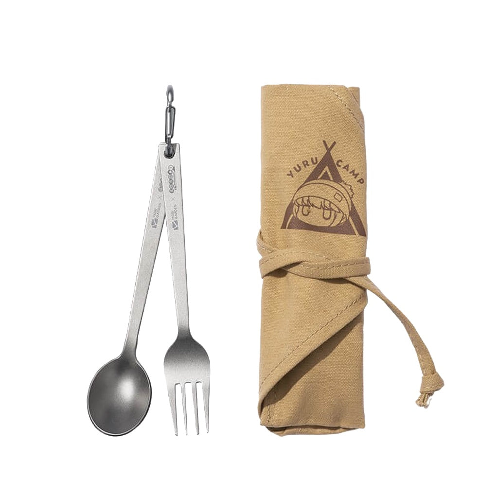 Alat Makan Titanium Mobi Garden NX21666087 Yuru Camp Spoon Fork Set