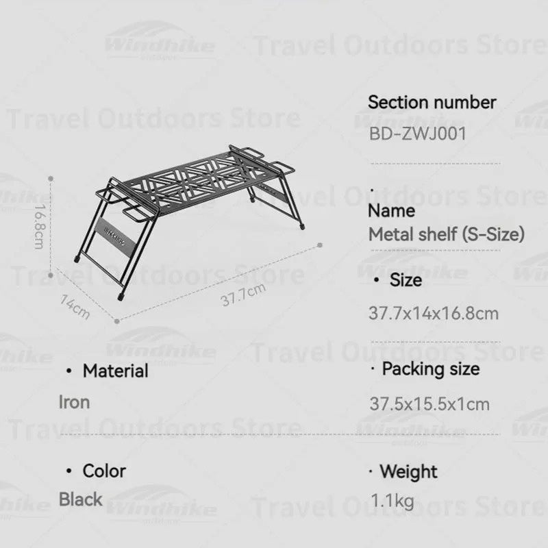 Blackdog Rak Camping Lipat BD-ZWJ001 Portable Shelf Iron