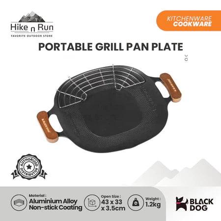 Panggangan Anti Lengket Blackdog  CBD2300CW011 Portable Grill Pan Plate