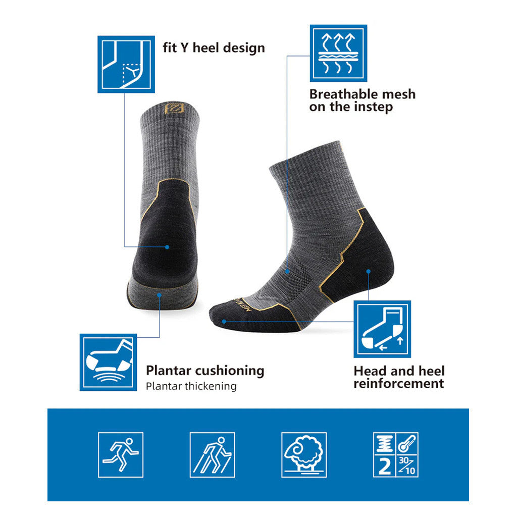 Zealwood Trail Run 19013Z Merino Wool Ankle Socks