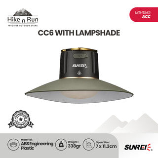 Sunrei CC6 Camping Lamp with Lampshade