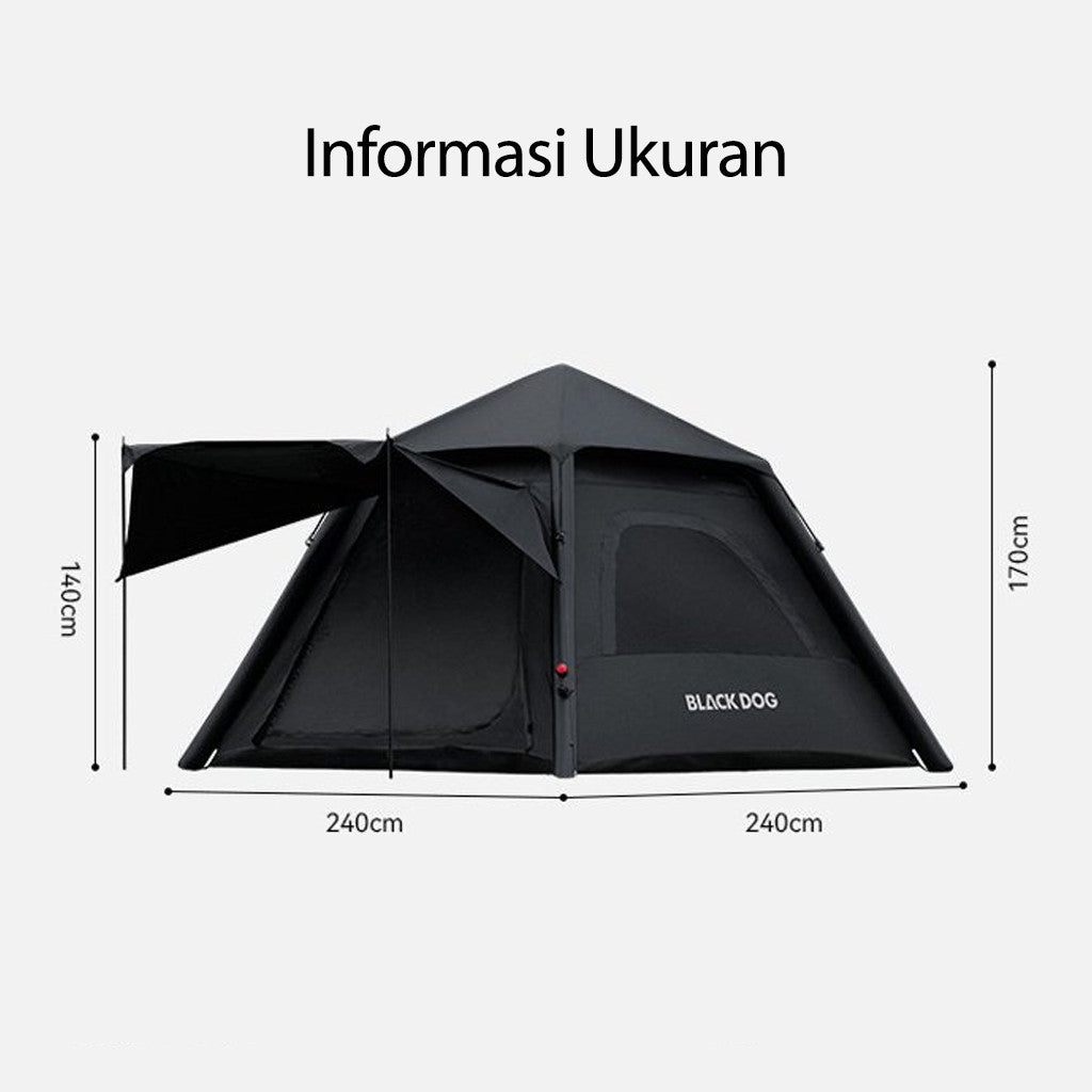 Blackdog Tenda Angin Camping CBD2550WS051 Leisure Air Inflatable Tent Glamping 3-4P
