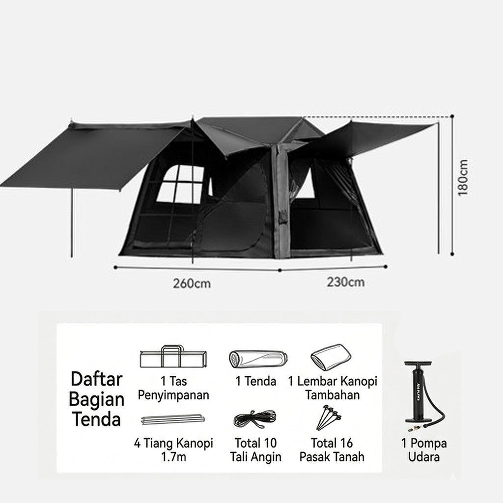 Blackdog Tenda Angin Camping CBD2550WS066 Shanyinju Pro Glamping Tent Air Inflatable