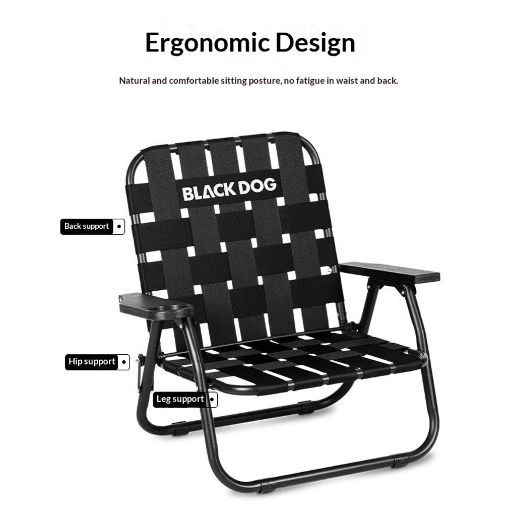 Kursi Lipat Portable Multifungsi Blackdog CBD2550JJ068 Ultralight Camping Chair Webbing Folding Chair Multifunction