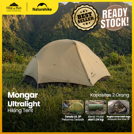 Naturehike CNK2550WS016 Tenda Mongar UL Ultralight 15D Hiking Tent 1 2P